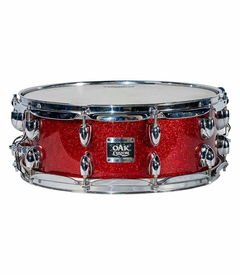 Yamaha Oak Custom 14" X 5.5" Snare Drum, Red Sparkle